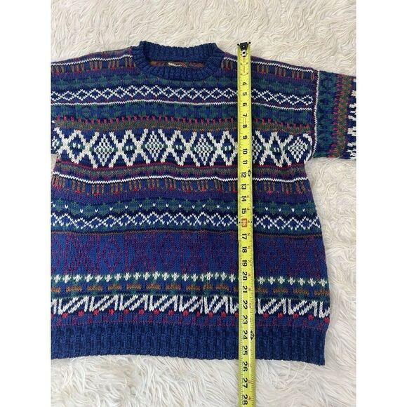 Alps Apparel Men’s Vintage 90s Wool Knit Sweater Fair Isle Colorful Size XL - Picture 3 of 8